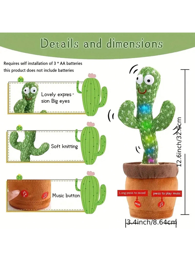 Lachender Kaktus - Dancing Talking Cactus Toys For Baby Boys And Girls, Singing Mimicking Recording Repeating What You Say Sunny Cactus Up Plus Dogs