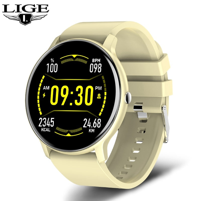 LIGE Smartwatch IOS / ANDROID – Herren Damen Full Touch Screen Sport Fitness Uhr Herren IP67 Wasserdicht Bluetooth für Android IOS Smartwatch Herren