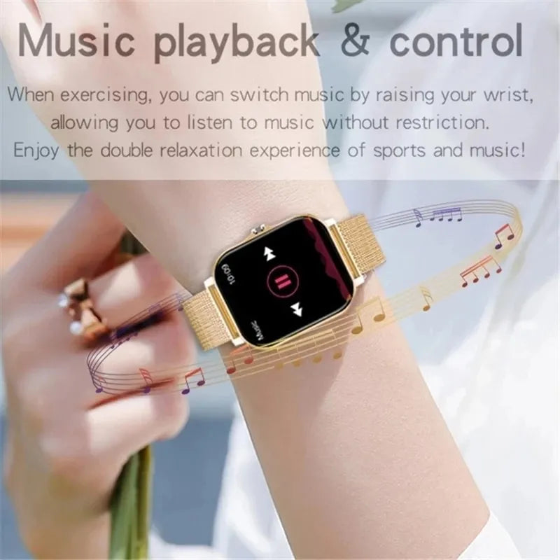 LIGE Watch Series Premium für IOS / Android – Smartwatch für Männer und Frauen, Geschenk, Voll-Touchscreen, Sport-Fitness-Uhren, Bluetooth-Anrufe, digitale Smartwatch-Armbanduhr