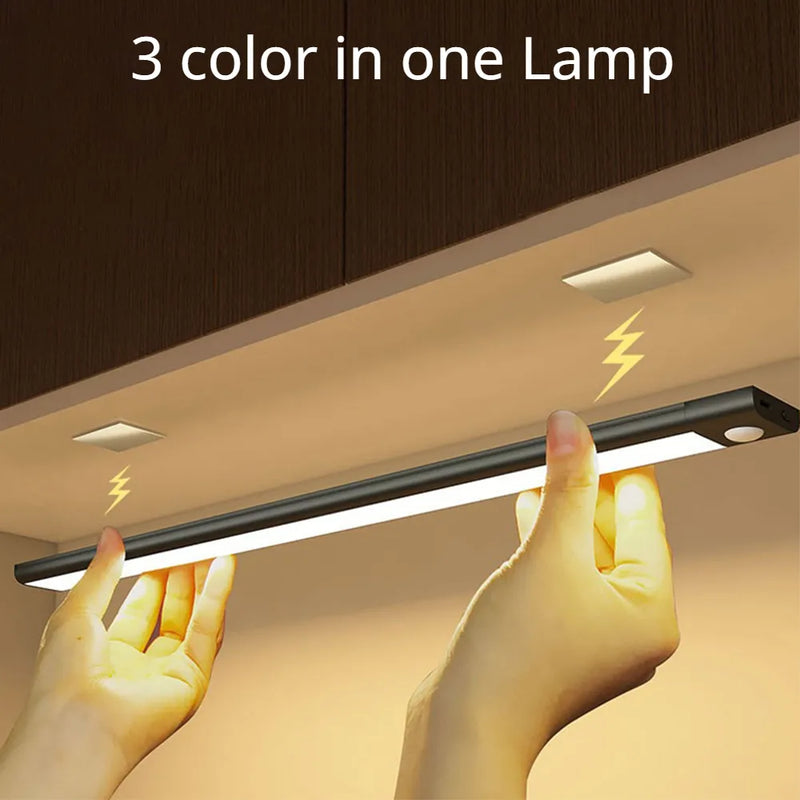 Motion Sensor Light Wireless LED Night Light USB Rechargeable Night Lamp Cabinet Wardrobe Lamp Under Backlight For Kitchen led