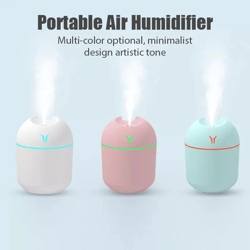 AromaGlow - 250ML Mini Aroma Oil Diffuser USB Essential Oil Atomizer Electric Air Humidifier With LED Night Lamp For Home Car