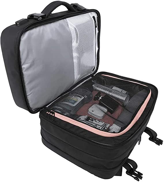 Robuster Executive-Reiserucksack für Herren, 45 L, erweiterbar, diebstahlsicher, wasserdicht für BG Confort Max-Notebooks
